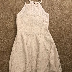Lace white halter dress